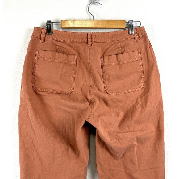 EILEEN FISHER Lantern Crop Pants Sz 10 Petite Organic Cotton Hemp Capri Clay - Picture 8 of 8